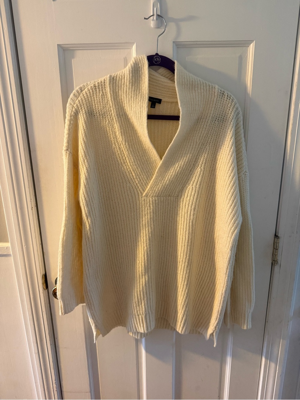Talbots ivory sweater size L - like new